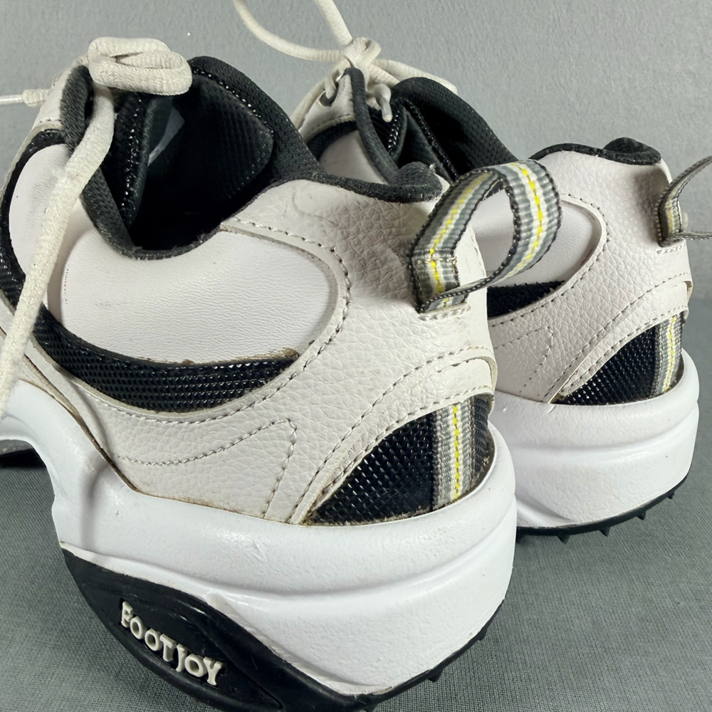 FootJoy Golf Shoes Mens 11 White Black Softspikes Style 45335 - Picture 5 of 9